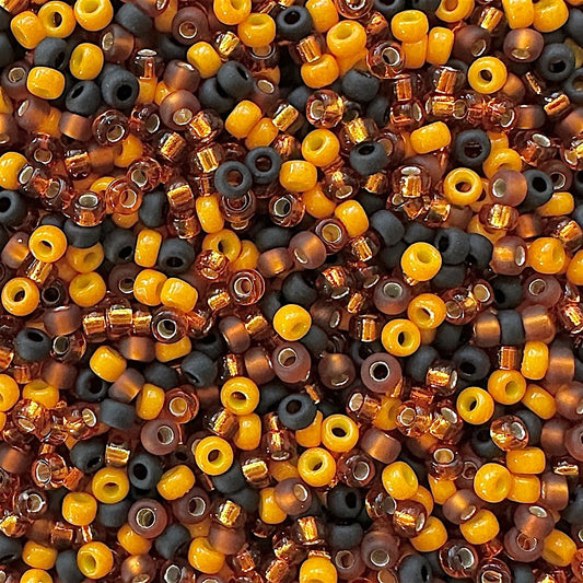 Jack O'Lantern 11/0 Miyuki Seed Bead Mix - The Bead Mix