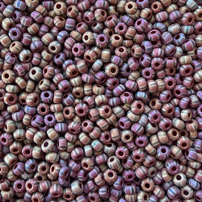 Matte Rainbow 6/0 Czech Striped Seed Beads (100g) - The Bead Mix