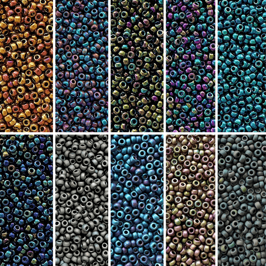 Metallic Iris Miyuki 11/0 Seed Bead Set - The Bead Mix