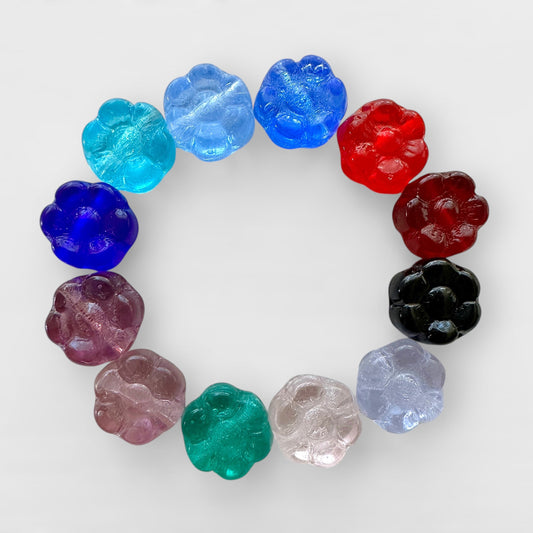Mini Czech Glass Daisy Flower Beads - The Bead Mix