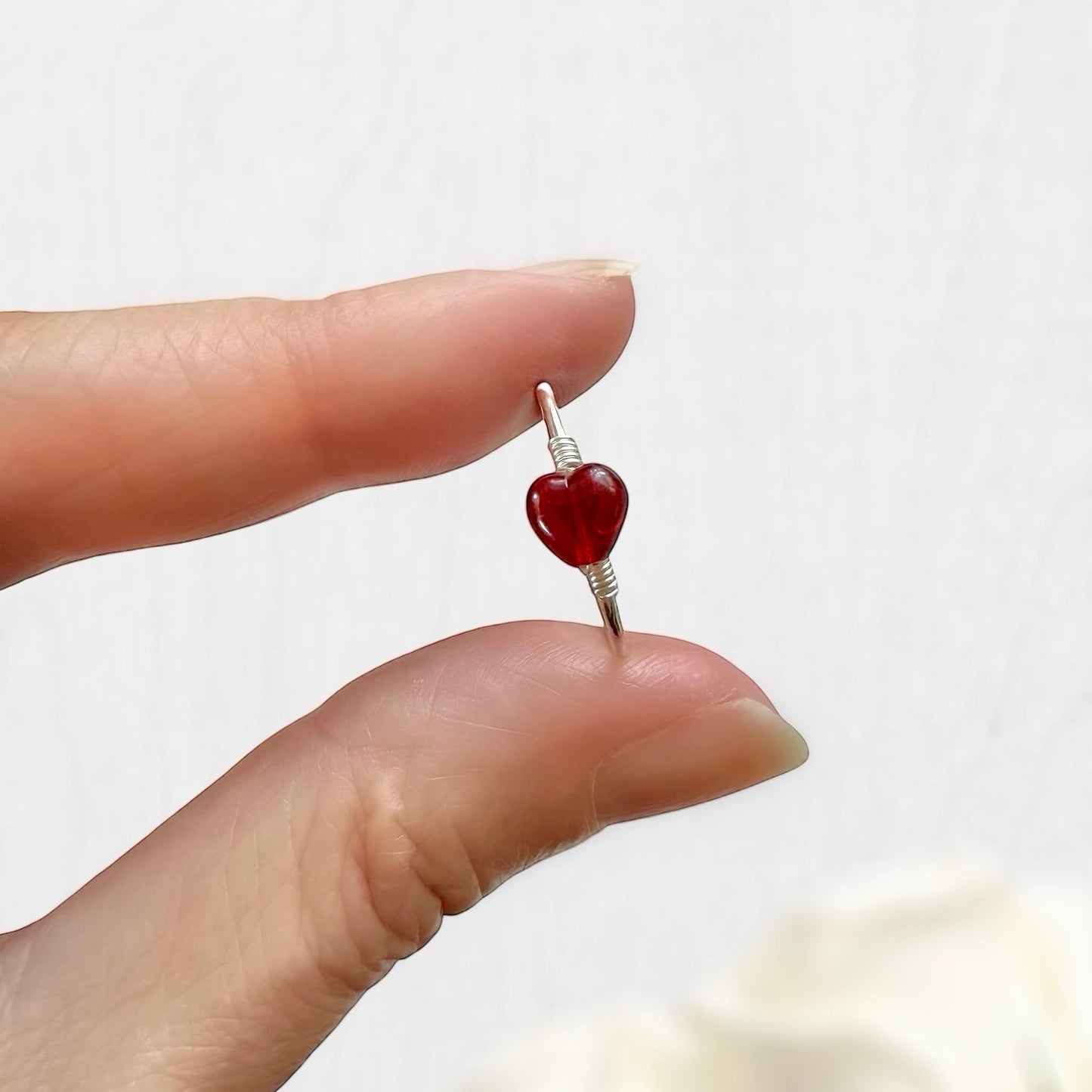 Mini Heart Czech Pressed Glass Beads - The Bead Mix