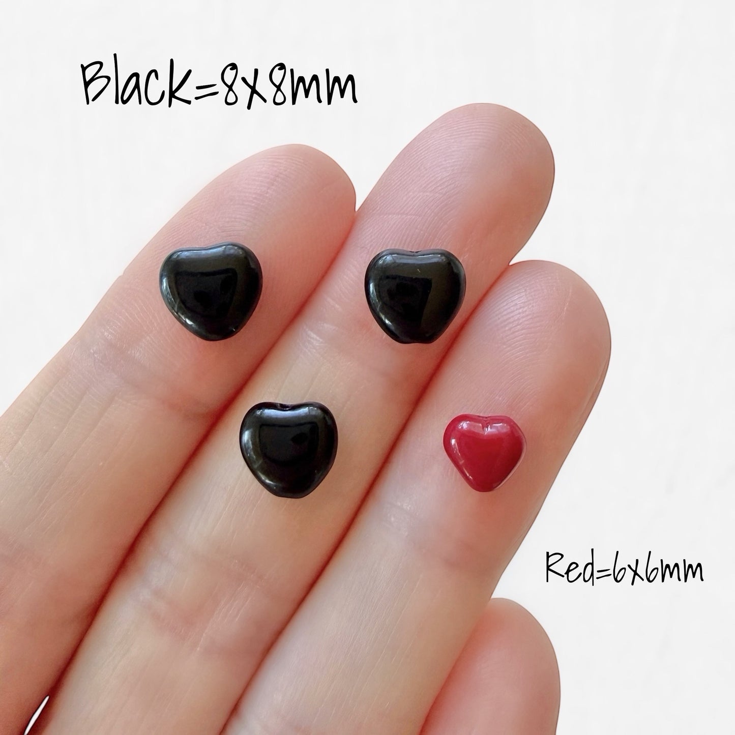 Mini Heart Czech Pressed Glass Beads - The Bead Mix