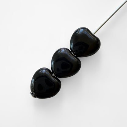 Mini Heart Czech Pressed Glass Beads - The Bead Mix