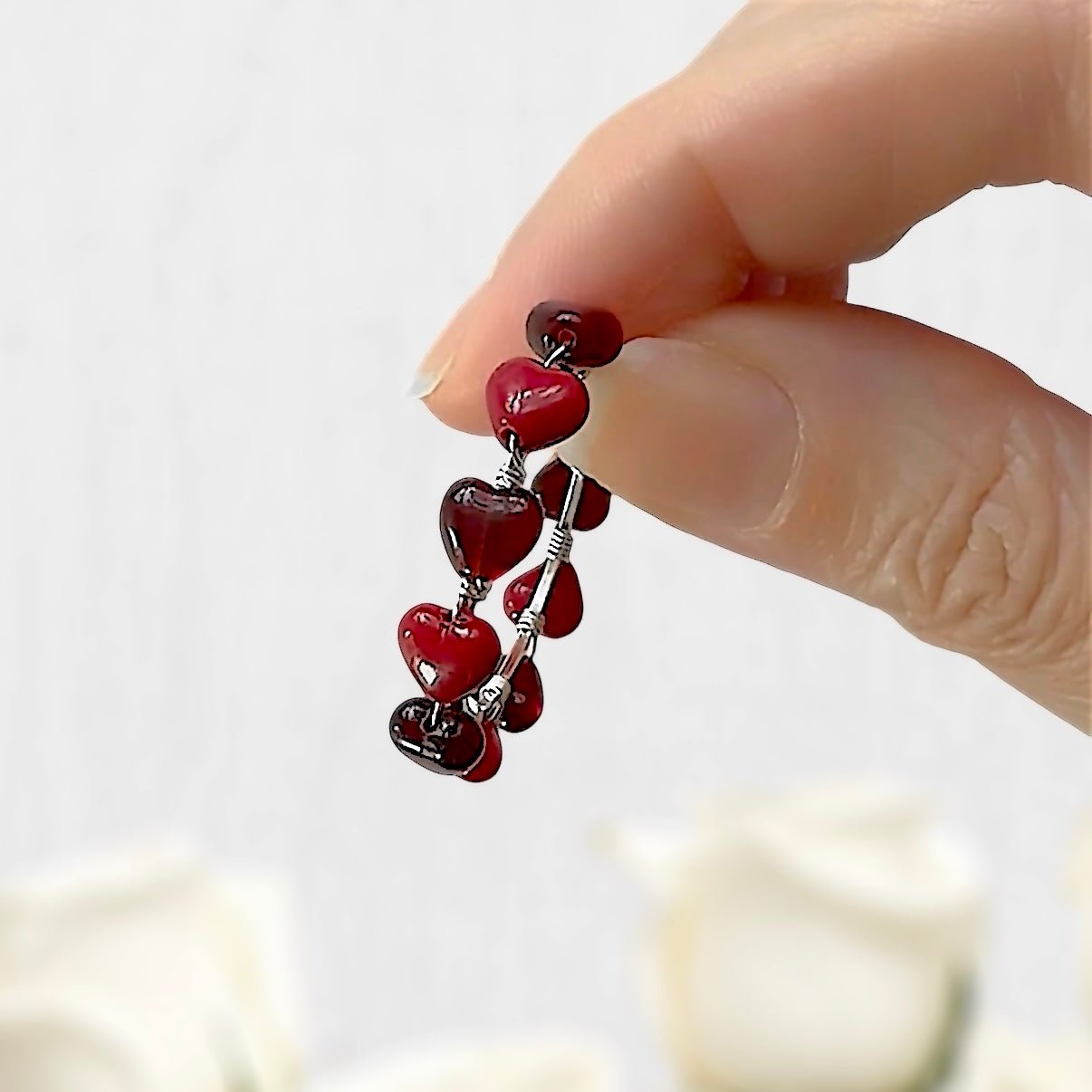 Mini Heart Czech Pressed Glass Beads - The Bead Mix