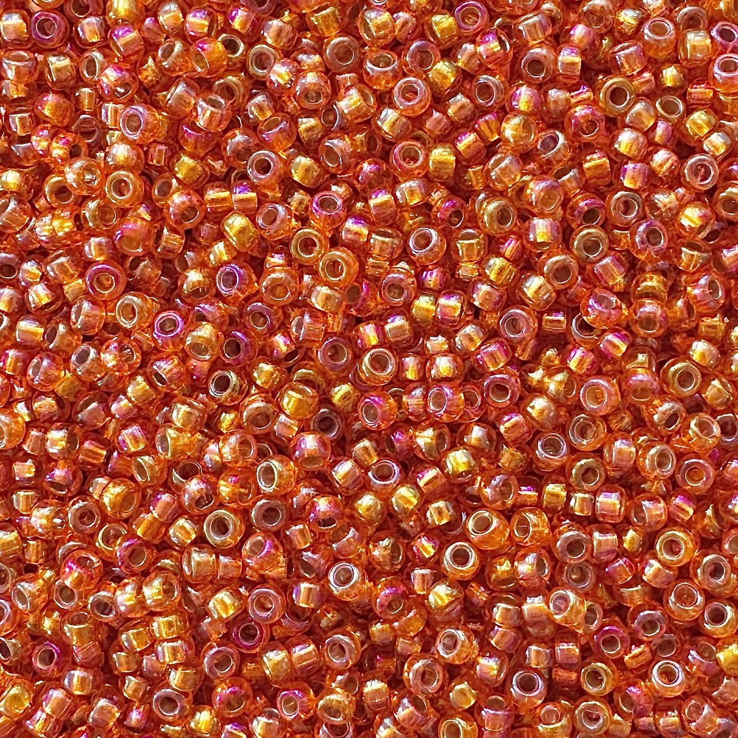 Miyuki 11 - 1008 Silver Lined Orange AB - The Bead Mix
