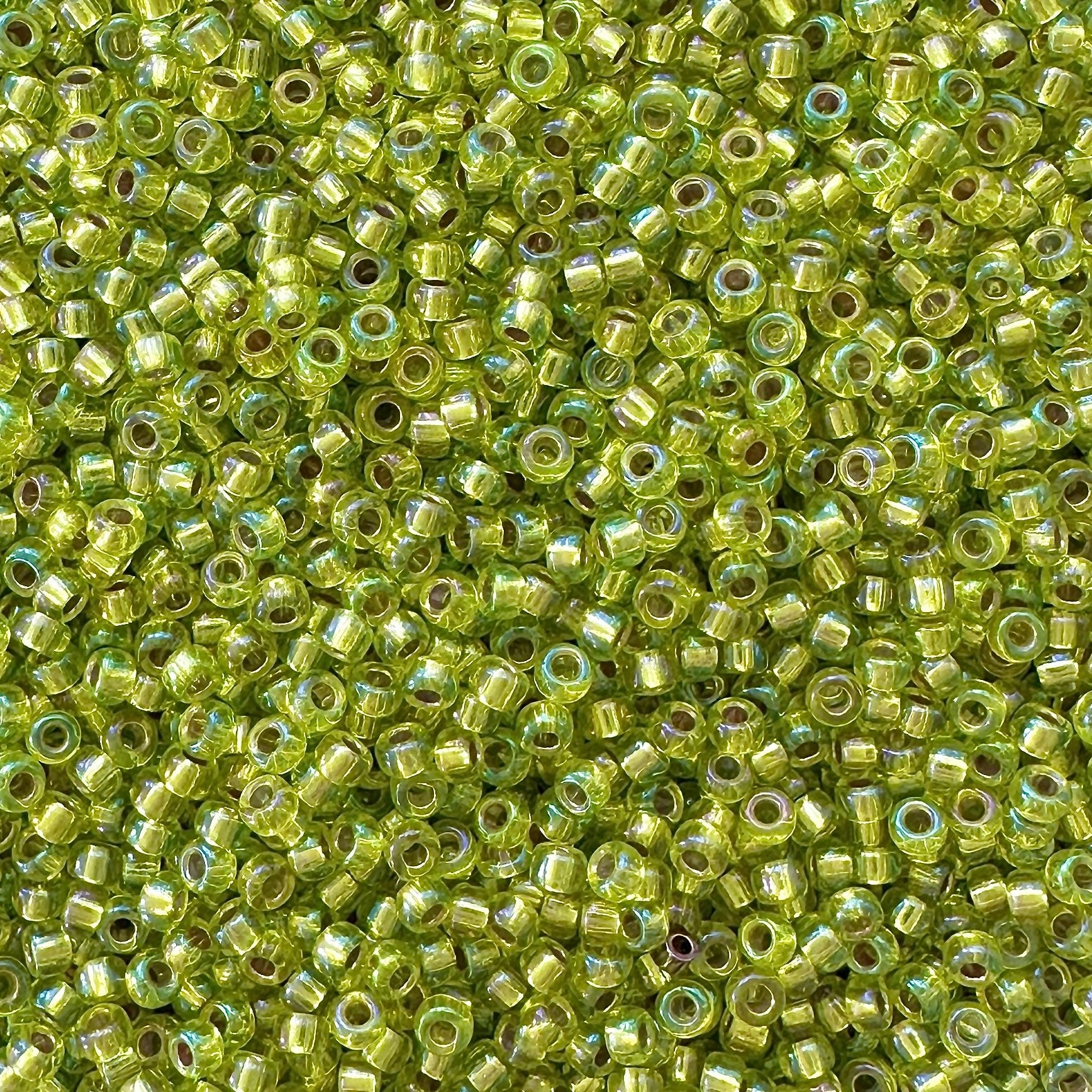 Miyuki 11 - 1014 Silver Lined Chartreuse AB - The Bead Mix