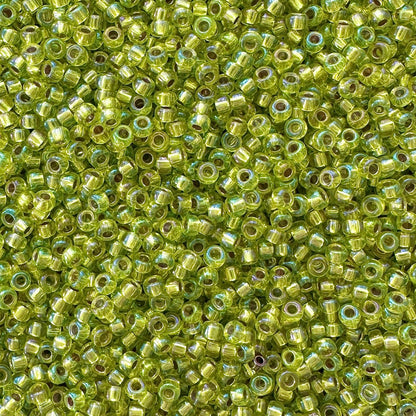 Miyuki 11 - 1014 Silver Lined Chartreuse AB - The Bead Mix