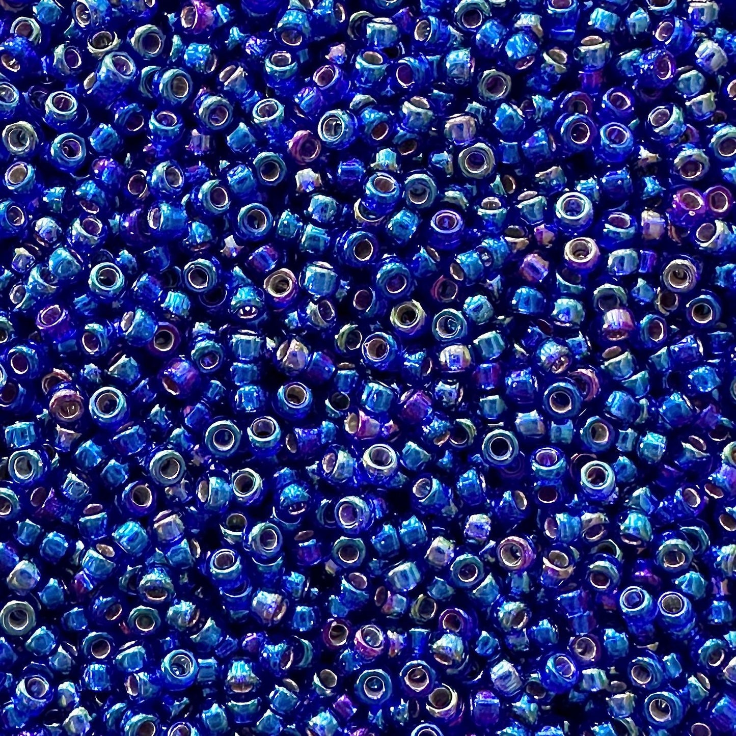 Miyuki 11 - 1020 Silver Lined Cobalt AB - The Bead Mix
