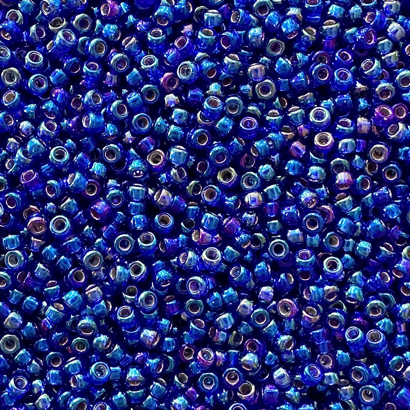 Miyuki 11 - 1020 Silver Lined Cobalt AB - The Bead Mix