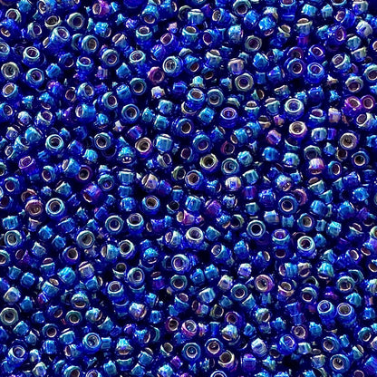 Miyuki 11 - 1020 Silver Lined Cobalt AB - The Bead Mix
