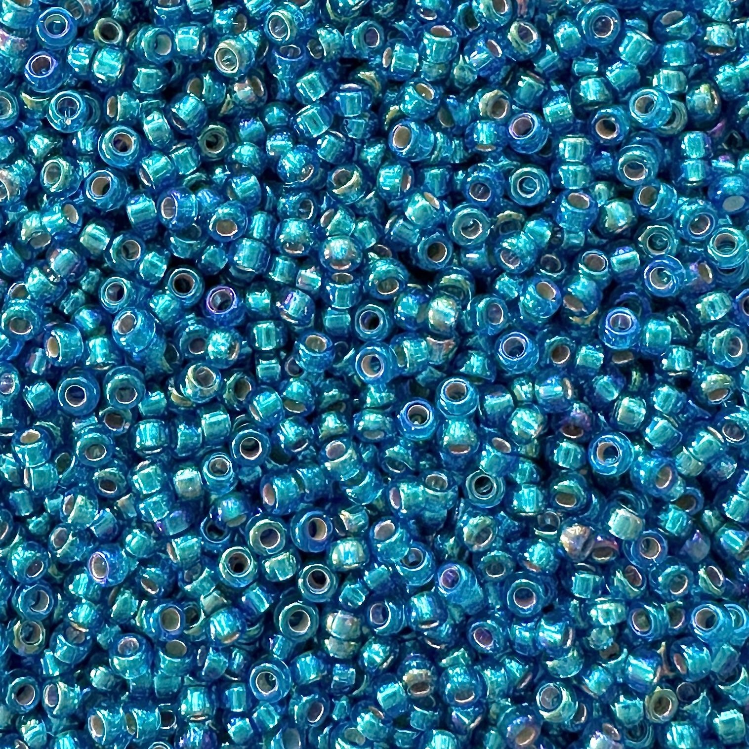 Miyuki 11 - 1025 Silver Lined Capri Blue AB - The Bead Mix