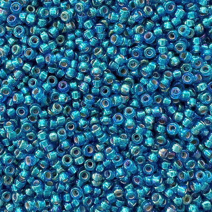 Miyuki 11 - 1025 Silver Lined Capri Blue AB - The Bead Mix