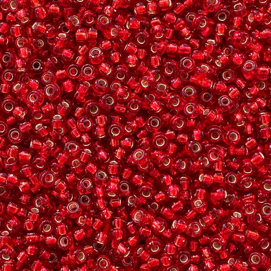Miyuki 11 - 11 Silver Lined Ruby - The Bead Mix