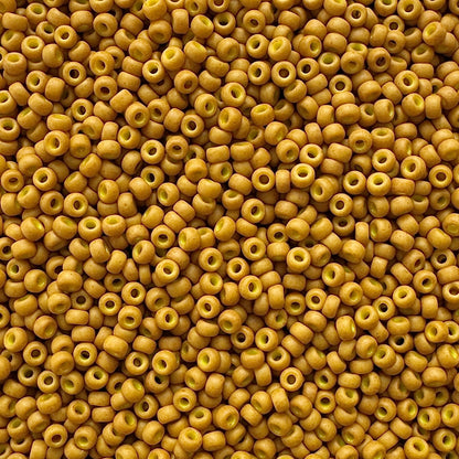 Miyuki 11 - 1233 Opaque Matte Spicy Mustard - The Bead Mix