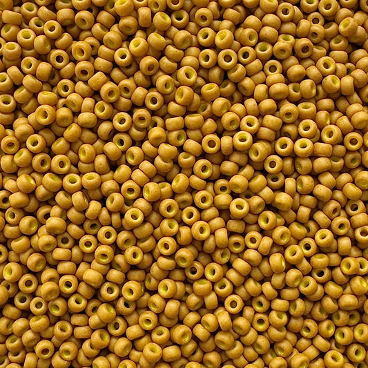 Miyuki 11 - 1233 Opaque Matte Spicy Mustard - The Bead Mix