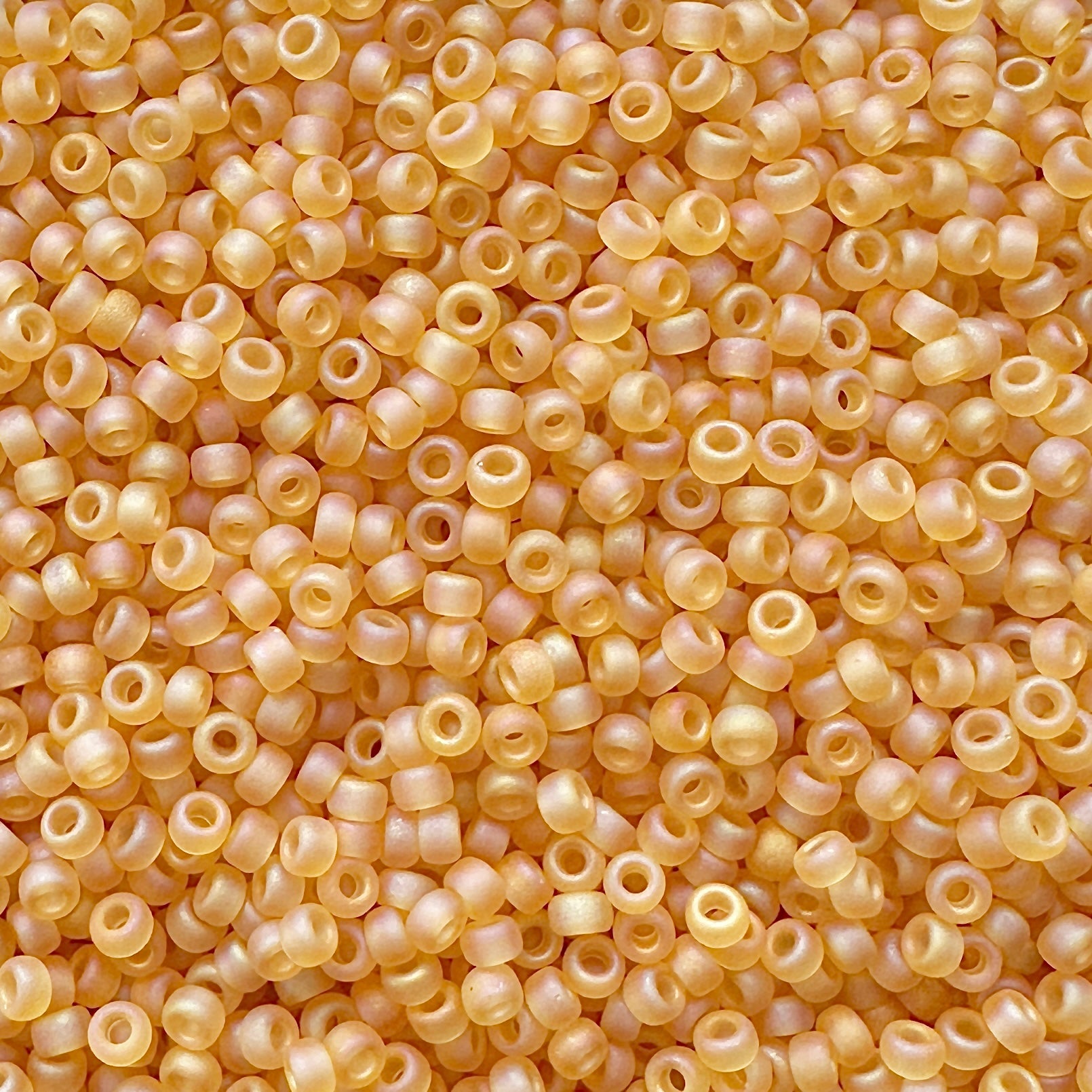 Miyuki 11 - 132FR Light Topaz Frosted Rainbow - The Bead Mix
