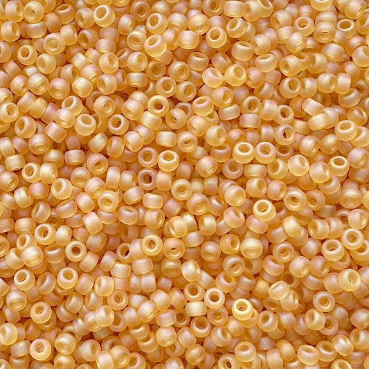 Miyuki 11 - 132FR Light Topaz Frosted Rainbow - The Bead Mix