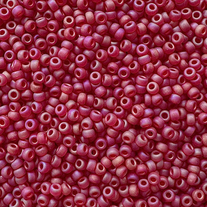 Miyuki 11 - 141FR Dark Red Frosted Rainbow - The Bead Mix