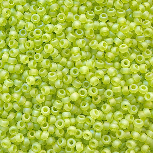Miyuki 11 - 143FR Chartreuse Frosted Rainbow - The Bead Mix
