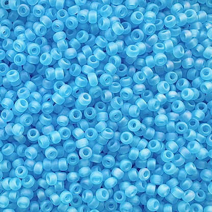 Miyuki 11 - 148FR Aqua Frosted Rainbow - The Bead Mix