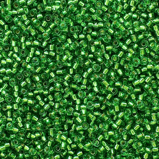 Miyuki 11 - 15 Silver Lined Light Green - The Bead Mix