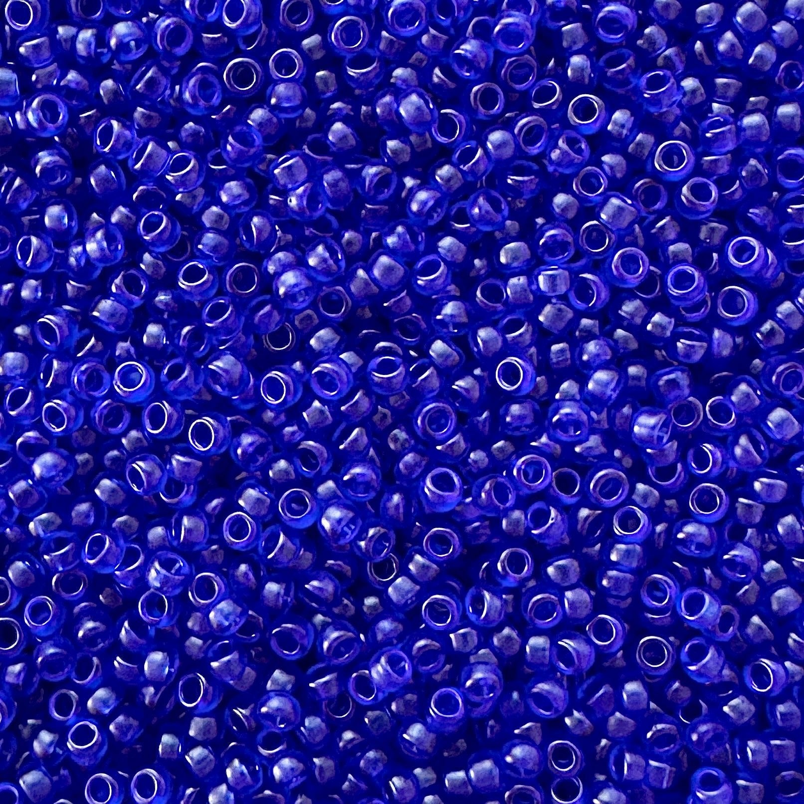 Miyuki 11 - 151SF Semi - frosted Transparent Cobalt - The Bead Mix