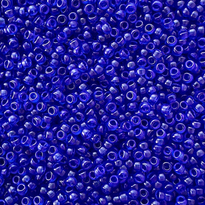 Miyuki 11 - 151SF Semi - frosted Transparent Cobalt - The Bead Mix