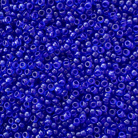 Miyuki 11 - 151SF Semi - frosted Transparent Cobalt - The Bead Mix
