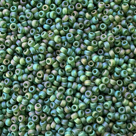 Miyuki 11 - 158FR Olive Frosted Rainbow - The Bead Mix