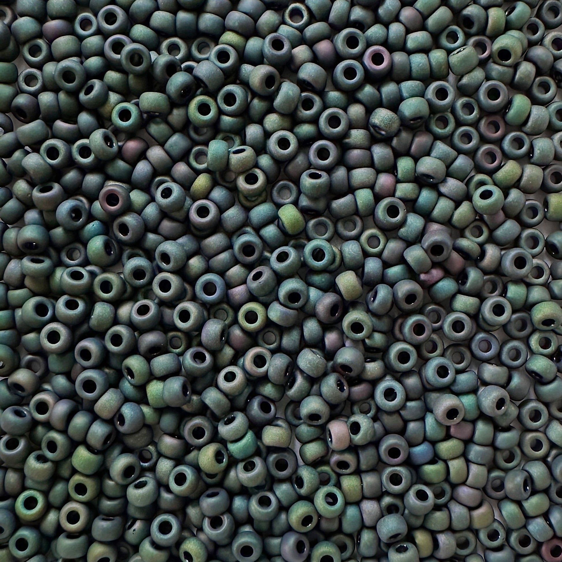 Miyuki 11 - 2066 Matte Metallic Dark Green Iris - The Bead Mix