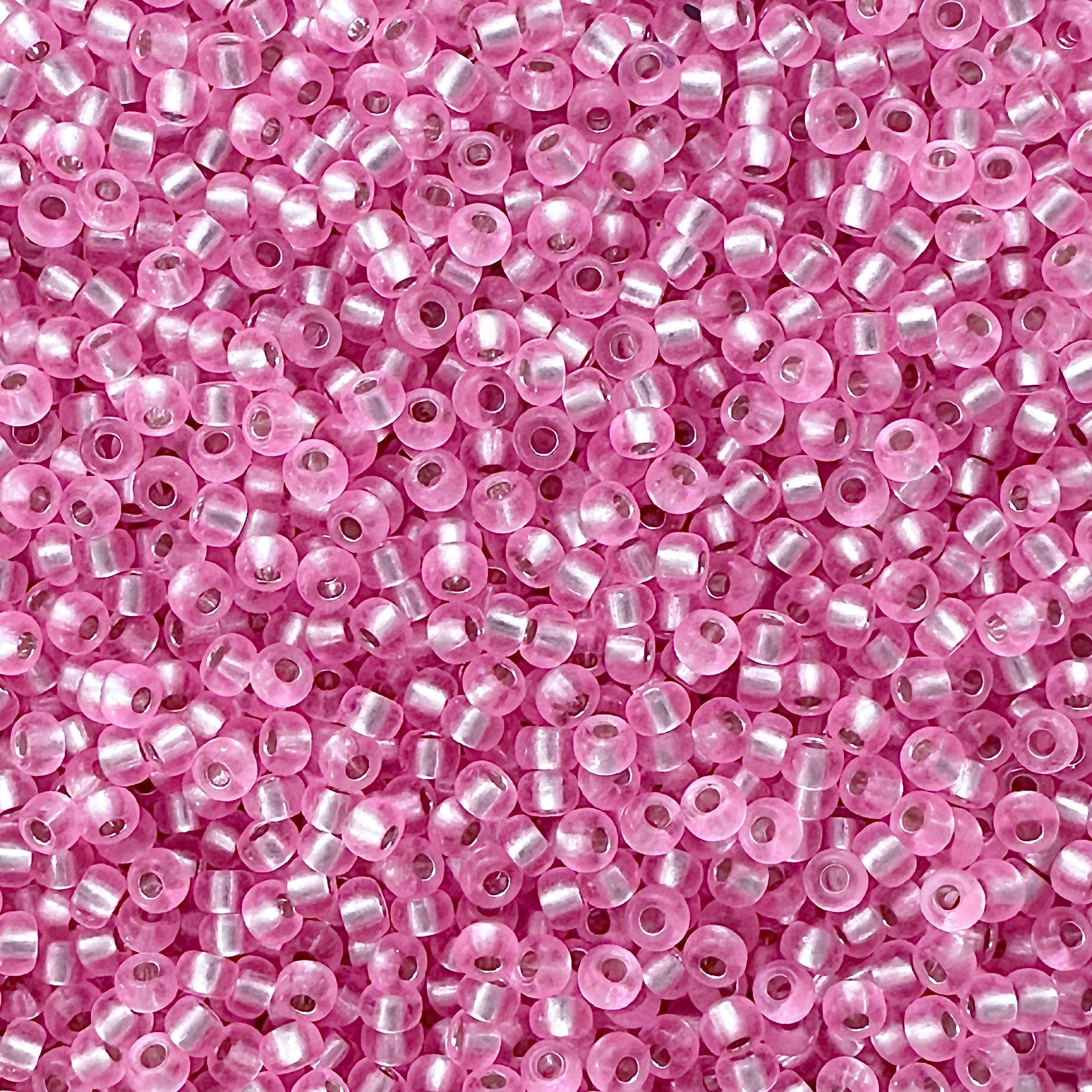 Miyuki 11 - 22 Silver Lined Dyed Light Pink - The Bead Mix
