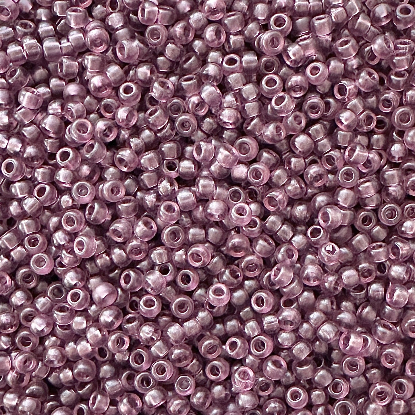 Miyuki 11 - 2401SF Semi - Frosted Transparent Mauve - The Bead Mix