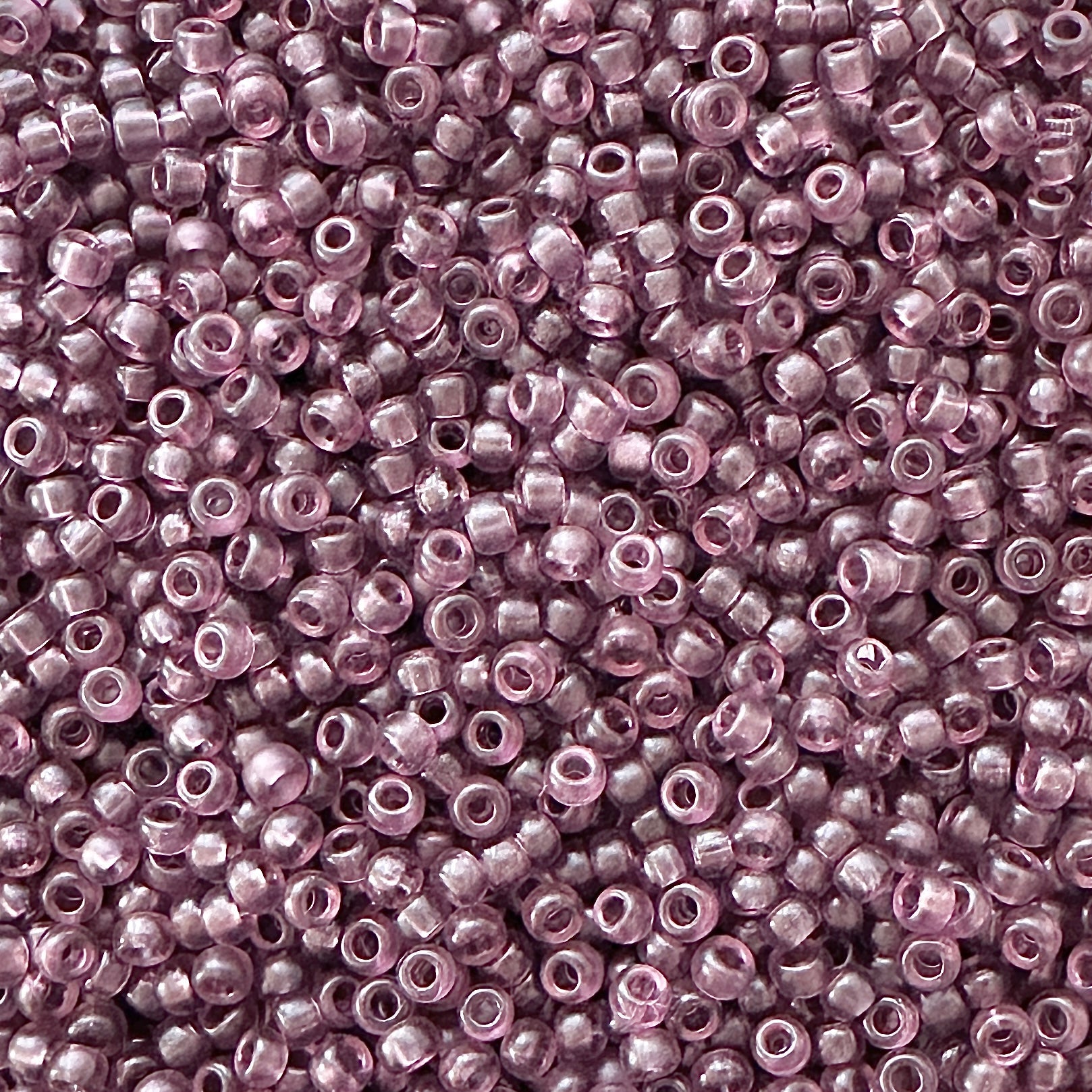 Miyuki 11 - 2401SF Semi - Frosted Transparent Mauve - The Bead Mix