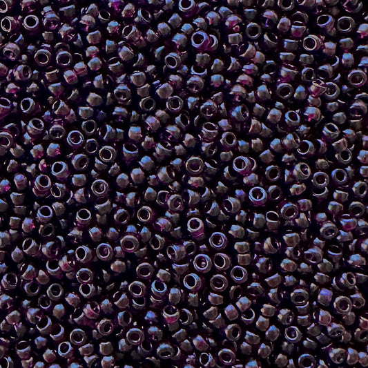 Miyuki 11 - 2402SF Semi - Frosted Transparent Dark Smoky Amethyst - The Bead Mix