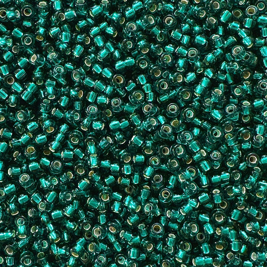 Miyuki 11 - 2425 Silver Lined Teal Green - The Bead Mix