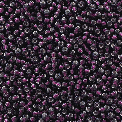 Miyuki 11 - 2428 Silver Lined Dark Smoky Amethyst - The Bead Mix