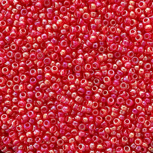 Miyuki 11 - 254 Transparent Red AB - The Bead Mix