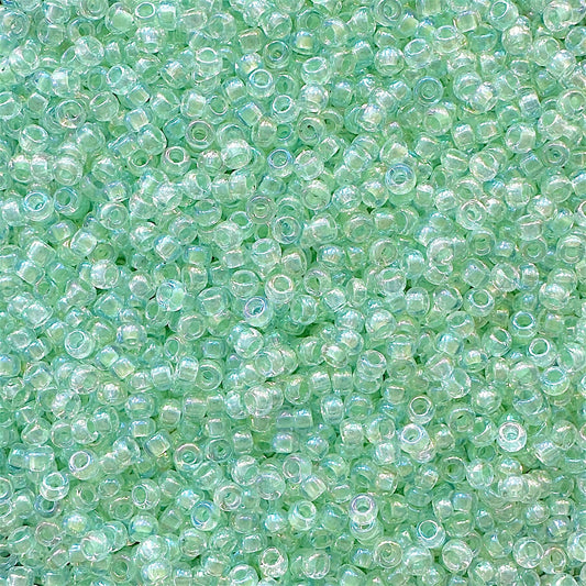 Miyuki 11 - 271 Light Mint Lined Crystal AB - The Bead Mix