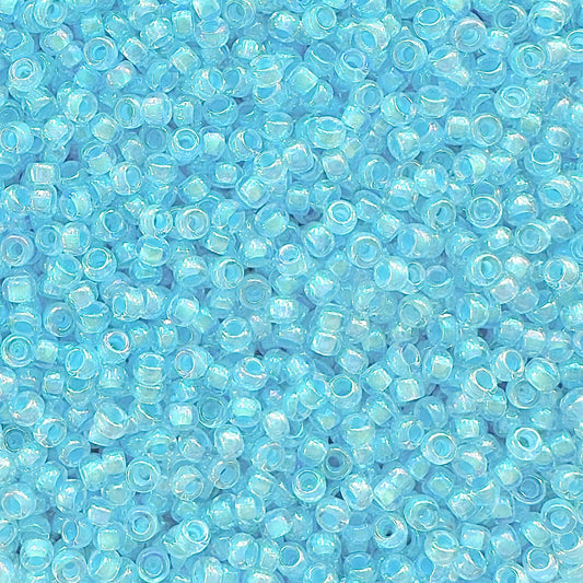Miyuki 11 - 278 Aqua Lined Crystal AB - The Bead Mix