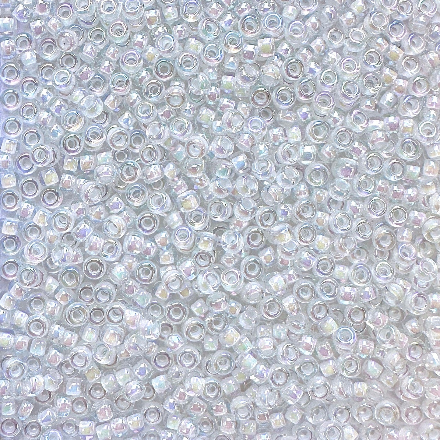 Miyuki 11 - 284 White Lined Crystal AB - The Bead Mix