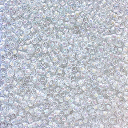 Miyuki 11 - 284 White Lined Crystal AB - The Bead Mix
