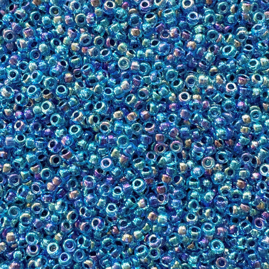 Miyuki 11 - 339 Blue Lined Aqua AB - The Bead Mix