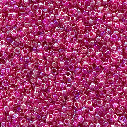 Miyuki 11 - 355 Fuchsia Lined Crystal AB - The Bead Mix