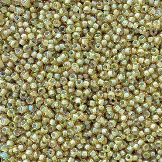 Miyuki 11 - 359 Pale Blue Lined Lt Topaz AB - The Bead Mix
