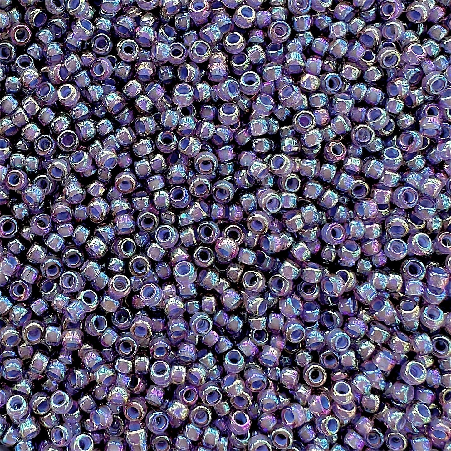 Miyuki 11 - 360 Aqua Lined Amethyst AB - The Bead Mix