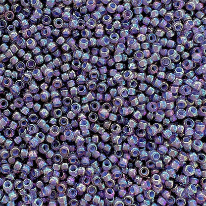 Miyuki 11 - 360 Aqua Lined Amethyst AB - The Bead Mix