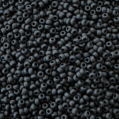 Miyuki 11 - 401F Opaque Matte Black - The Bead Mix