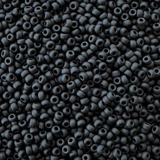 Miyuki 11 - 401F Opaque Matte Black - The Bead Mix