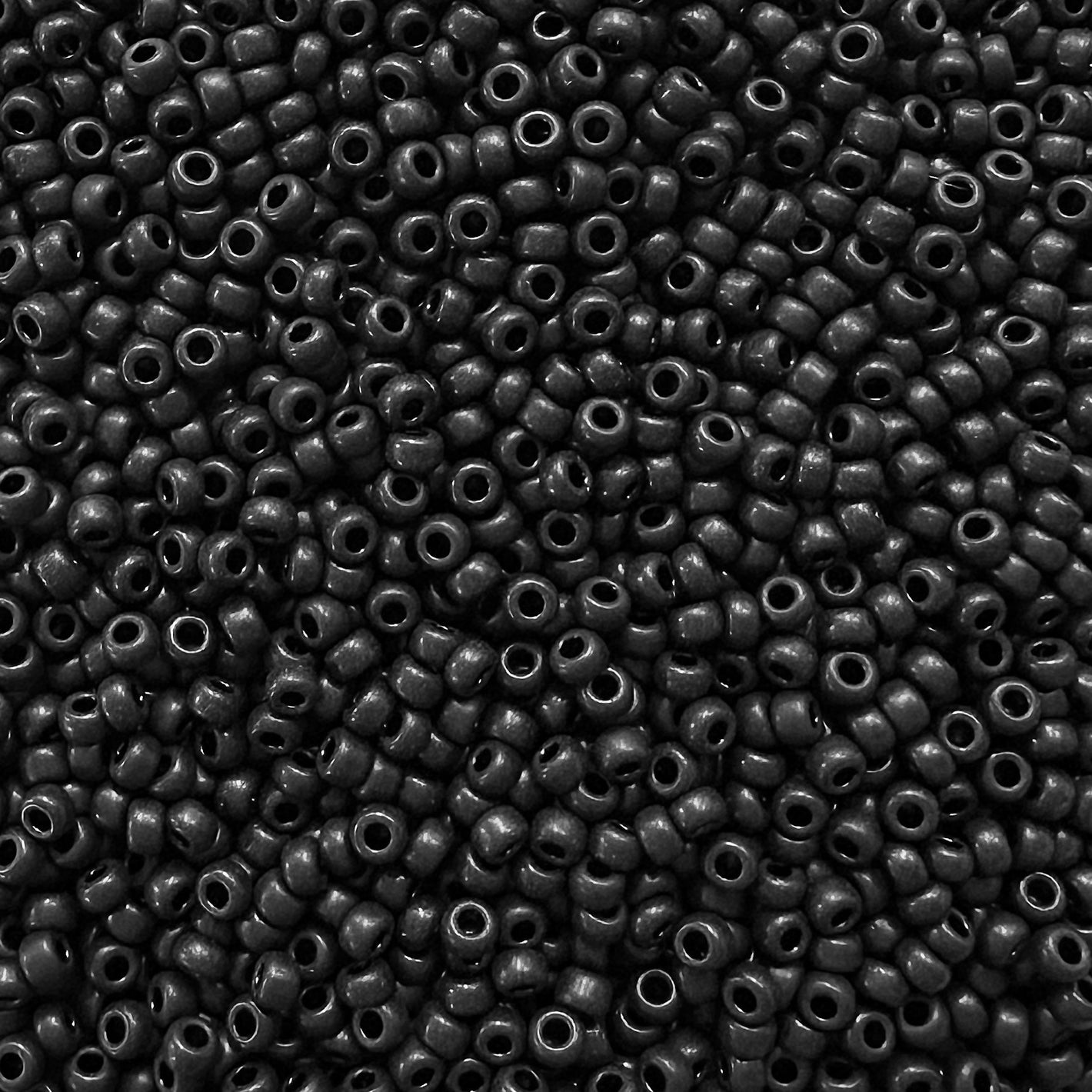Miyuki 11 - 401SF Opaque Semi - Frosted Black - The Bead Mix