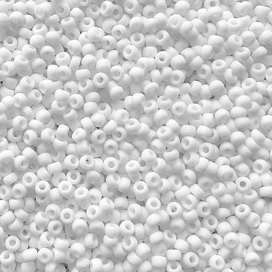 Miyuki 11 - 402F Opaque Matte White - The Bead Mix